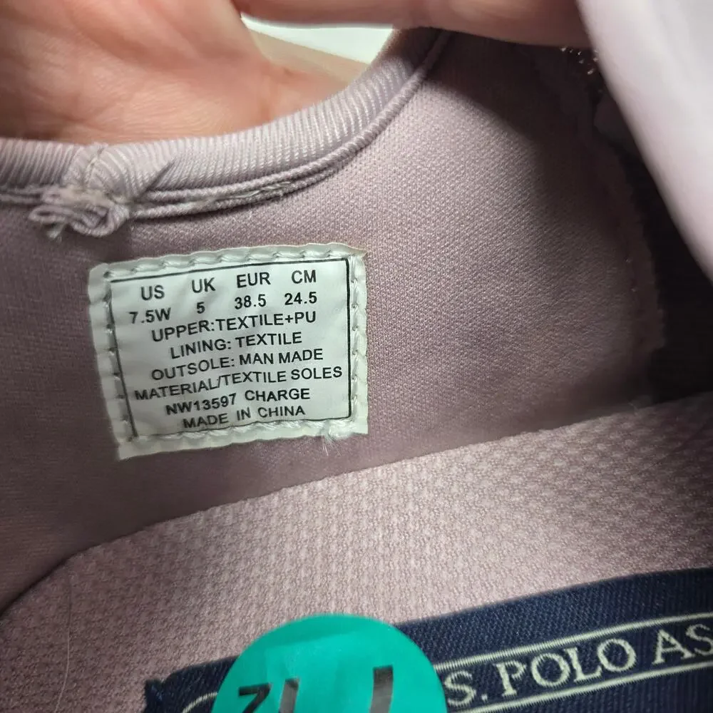 U.S. Polo Assn. Charge Knit Sneakers Mauve Pink Women’s Size 7.5